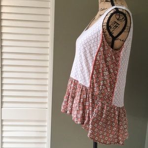 Anthropologie Petalled Peplum Tank